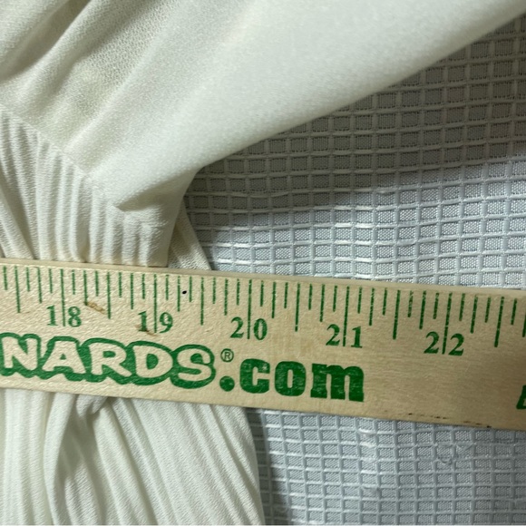 Vintage Sandi Dee White Lace Pleated layered Dress Size 11/12 - Picture 7 of 7